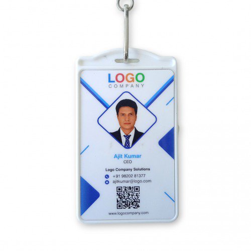 One Side Sticky Vertical White Card Holder CH - 32